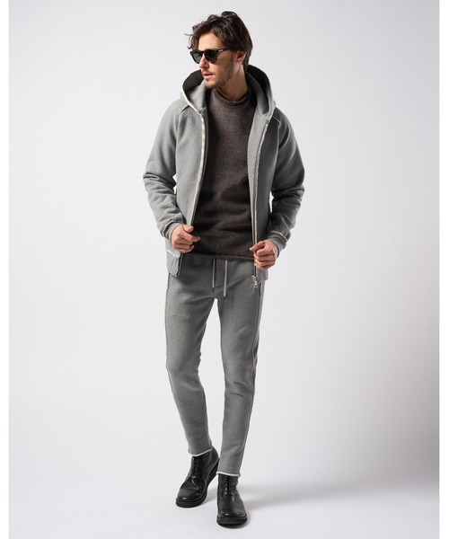 wjk（ダヴルジェイケイ）の「super urake parker（パーカー・メンズ・トップグレー/ブラック・SMALL/MEDIUM/LARGE/X-LARGE）」の4枚目の写真