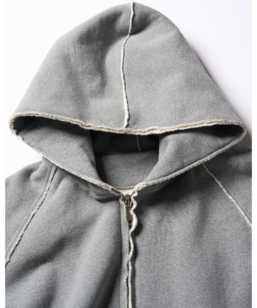 wjk（ダヴルジェイケイ）の「super urake parker（パーカー・メンズ・トップグレー/ブラック・SMALL/MEDIUM/LARGE/X-LARGE）」の9枚目の写真