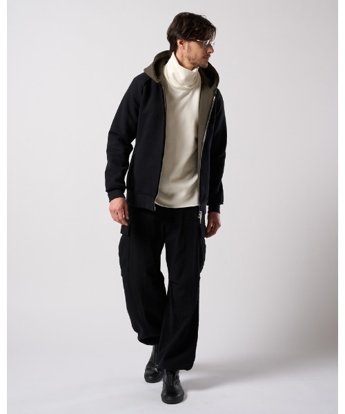 wjk(ダヴルジェイケイ)の「super urake parker(パーカー・メンズ・トップグレー/ブラック/ブラック×カーキ・SMALL/MEDIUM/LARGE/X-LARGE)」の15枚目の写真