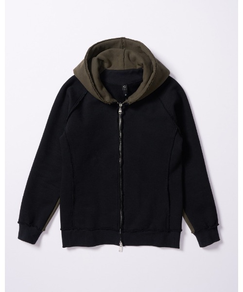 wjk(ダヴルジェイケイ)の「super urake parker(パーカー・メンズ・トップグレー/ブラック/ブラック×カーキ・SMALL/MEDIUM/LARGE/X-LARGE)」の4枚目の写真