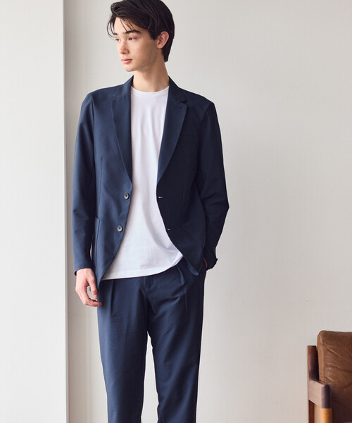 COMME CA ISM（コムサイズム）の「【セットアップ対応】シアサッカージャケット（テーラードジャケット・メンズ・チャコール/ネイビー・SMALL/MEDIUM/LARGE/X-LARGE）」の3枚目の写真