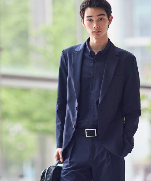 COMME CA ISM（コムサイズム）の「【セットアップ対応】シアサッカージャケット（テーラードジャケット・メンズ・チャコール/ネイビー・SMALL/MEDIUM/LARGE/X-LARGE）」の4枚目の写真