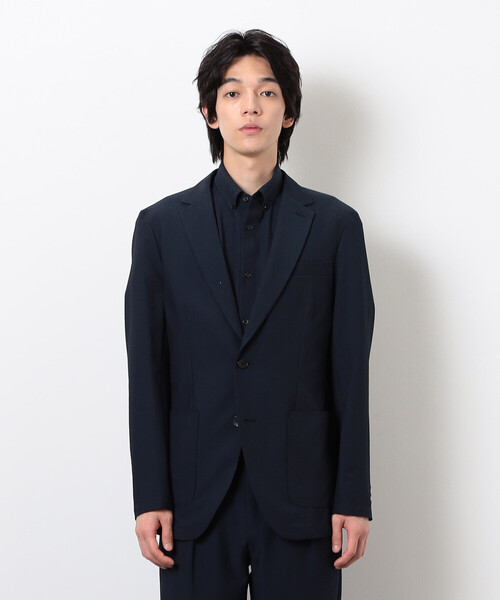 COMME CA ISM（コムサイズム）の「【セットアップ対応】シアサッカージャケット（テーラードジャケット・メンズ・チャコール/ネイビー・SMALL/MEDIUM/LARGE/X-LARGE）」の13枚目の写真