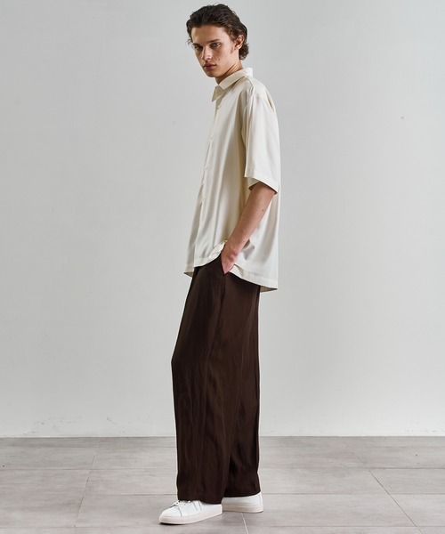UNITED TOKYO（ユナイテッドトウキョウ）の「ヴィスコースリネンイージーパンツ（その他パンツ・メンズ・ブラック/オフホワイト/ブラウン・1/2）」の5枚目の写真