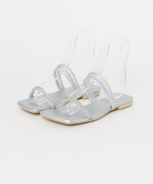 SENSE OF PLACE by URBAN RESEARCH(センスオブプレイスバイアーバンリサーチ)の「ラインストーンナローコードサンダル(サンダル・レディース・シルバー/ブラック/ベージュ・SMALL/MEDIUM/LARGE)」の19枚目の写真