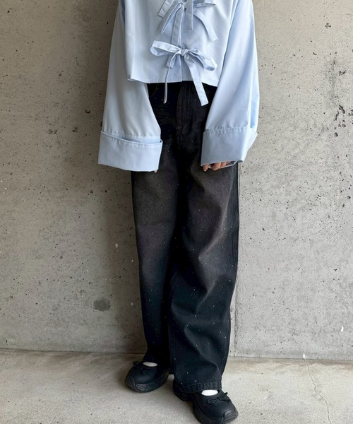 cuorequal(クオレコール)の「キラキラストーンデニムパンツ(デニムパンツ・レディース・ブラック・SMALL)」の11枚目の写真