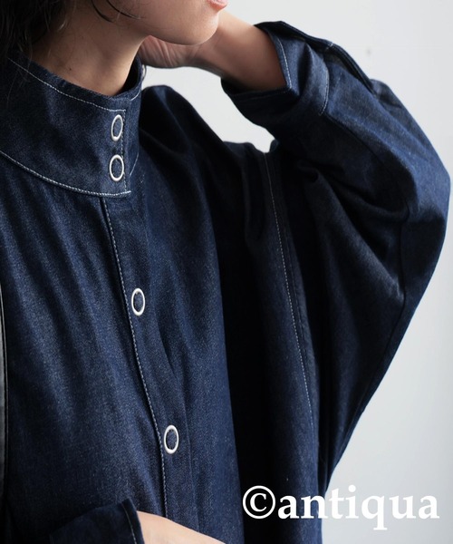 antiqua（アンティカ）の「デニムワンピース（ワンピース・レディース・インディゴブルー/ブラック・ONESIZE）」の13枚目の写真