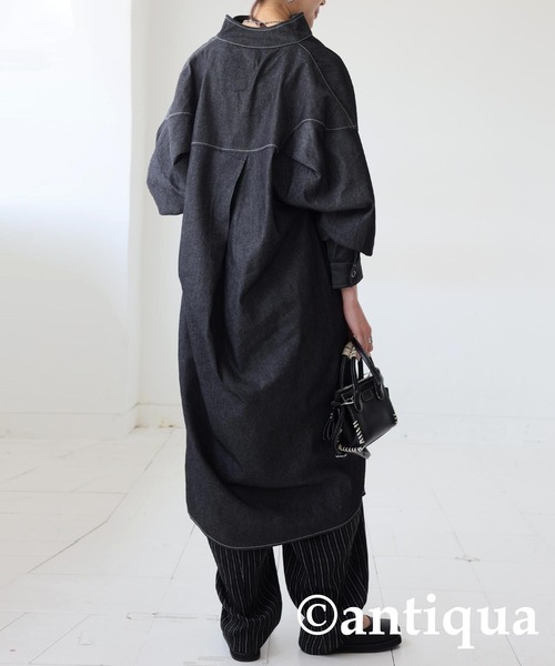 antiqua（アンティカ）の「デニムワンピース（ワンピース・レディース・インディゴブルー/ブラック・ONESIZE）」の7枚目の写真