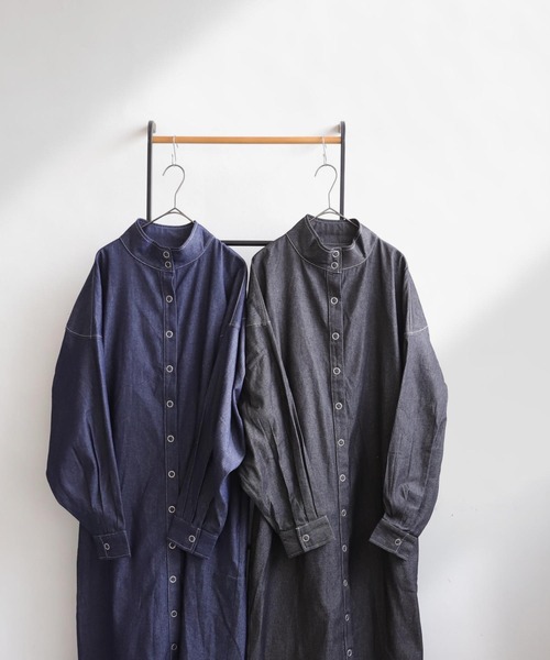 antiqua（アンティカ）の「デニムワンピース（ワンピース・レディース・インディゴブルー/ブラック・ONESIZE）」の15枚目の写真