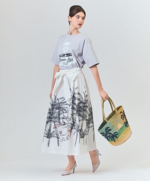 ★SALE★極美品【グレースコンチネンタル】ダイアグラム　カゴバッグ セール】PALMYNALA カゴバッグ（かごバッグ）｜GRACE