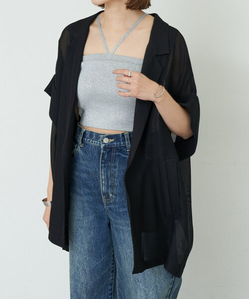 セール】《大人の夏アイテム》フレンチスリーブメッシュ