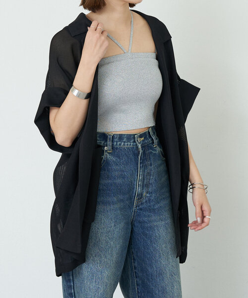 SHENERY　シーナリー　フレンチスリーブメッシュジャケット 夏でも快適》フレンチスリーブメッシュジャケット | SHENERY