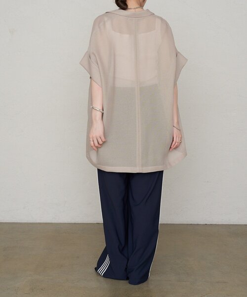 SHENERY（シーナリー）の「《大人の夏アイテム》フレンチスリーブメッシュジャケット（その他アウター・レディース・アイボリー/ブラック/ベージュ・36/38）」の6枚目の写真