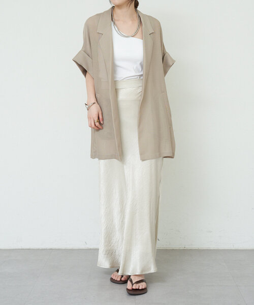 SHENERY　シーナリー　フレンチスリーブメッシュジャケット 夏でも快適》フレンチスリーブメッシュジャケット | SHENERY
