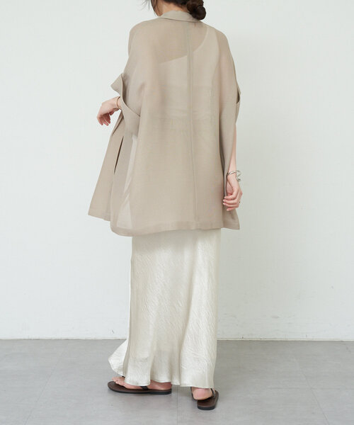 SHENERY（シーナリー）の「《大人の夏アイテム》フレンチスリーブメッシュジャケット（その他アウター・レディース・アイボリー/ブラック/ベージュ・36/38）」の21枚目の写真