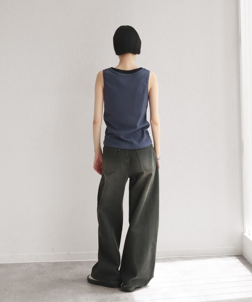 NOGLE（ノグル）の「【NOGLE/ノグル】レイヤード風ヘンリーネックタンク（タンクトップ・レディース・ネイビー/グレー・FREE）」の16枚目の写真