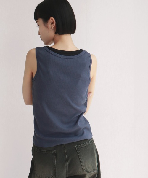 LGB ロング ヘンリーネック タンクトップ LGB ロング ヘンリーネック タンクトップ NOGLE/ノグル】レイヤード風