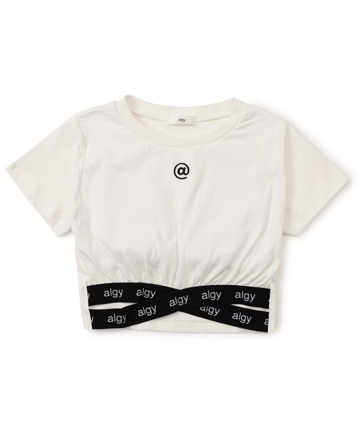 algy（アルジー）の「裾クロスカップ付き半袖T（Tシャツ/カットソー・キッズ・オフホワイト/ブラック/サックスブルー・XX-SMALL/X-SMALL/SMALL/MEDIUM）」の5枚目の写真
