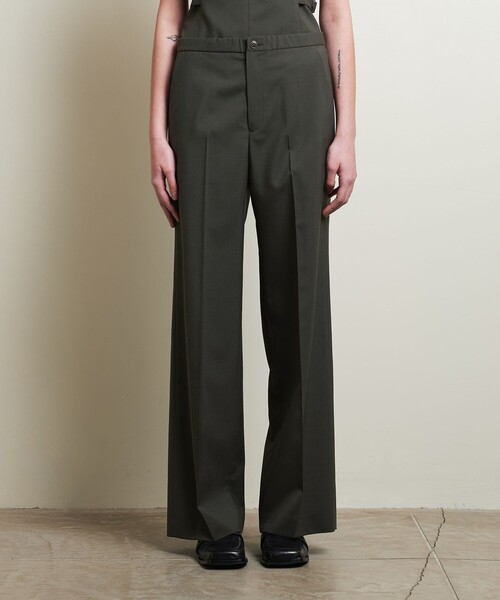 ATTISESSION（アティセッション）の「＜ATTISESSION＞ストレート ドロスト トラウザー（その他パンツ・レディース・ブラック/オリーブ・36/38）」の8枚目の写真