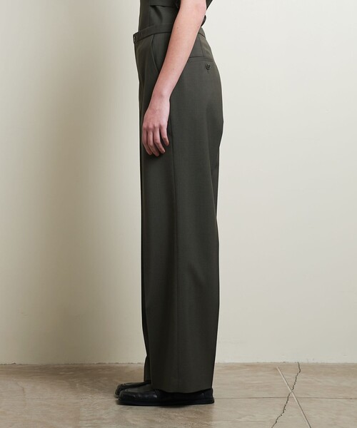 ATTISESSION（アティセッション）の「＜ATTISESSION＞ストレート ドロスト トラウザー（その他パンツ・レディース・ブラック/オリーブ・36/38）」の7枚目の写真