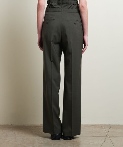 ATTISESSION（アティセッション）の「＜ATTISESSION＞ストレート ドロスト トラウザー（その他パンツ・レディース・ブラック/オリーブ・36/38）」の6枚目の写真