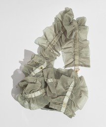 ホウガ HOUGA フリル付きクリアバッグ clear bag ノベルティ付き HOUGA（ホウガ）の「【HOUGA/ホウガ】clear bag/クリアフリルバッグ
