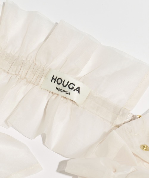 ホウガ HOUGA フリル付きクリアバッグ clear bag ノベルティ付き HOUGA/ホウガ】clear bag/クリアフリルバッグ（ハンドバッグ