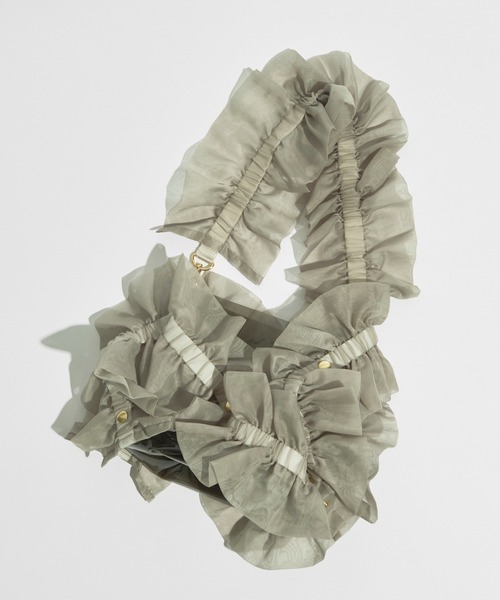 ホウガ HOUGA フリル付きクリアバッグ clear bag ノベルティ付き clear