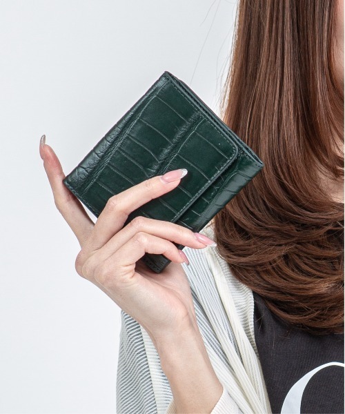 セール】【BELLIES YORK】クロコダイル コンパクト財布 二つ折り財布 