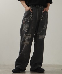 Art re A select（アトリエセレクト）の「ALLデジタルプリント5Pパンツ（デニムパンツ）」