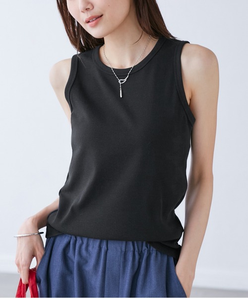 ROPE' PICNIC（ロペピクニック）の「アメスリタンクトップ（タンクトップ・レディース・ブラック/ベージュ/ホワイト・38）」の3枚目の写真