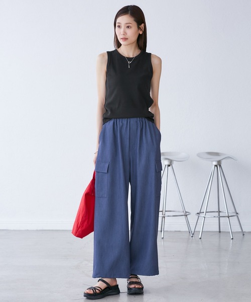 ROPE' PICNIC（ロペピクニック）の「アメスリタンクトップ（タンクトップ・レディース・ブラック/ベージュ/ホワイト・38）」の5枚目の写真