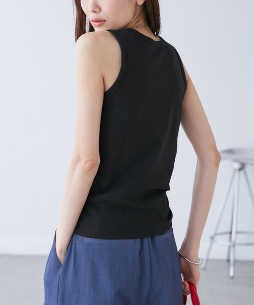 ROPE' PICNIC（ロペピクニック）の「アメスリタンクトップ（タンクトップ・レディース・ブラック/ベージュ/ホワイト・38）」の8枚目の写真