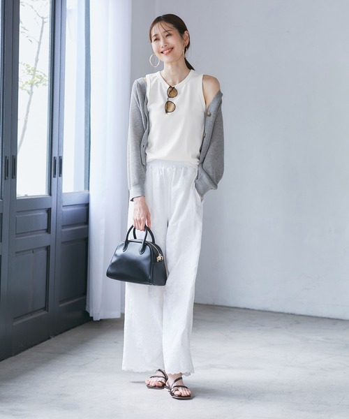 ROPE' PICNIC（ロペピクニック）の「アメスリタンクトップ（タンクトップ・レディース・ブラック/ベージュ/ホワイト・38）」の10枚目の写真