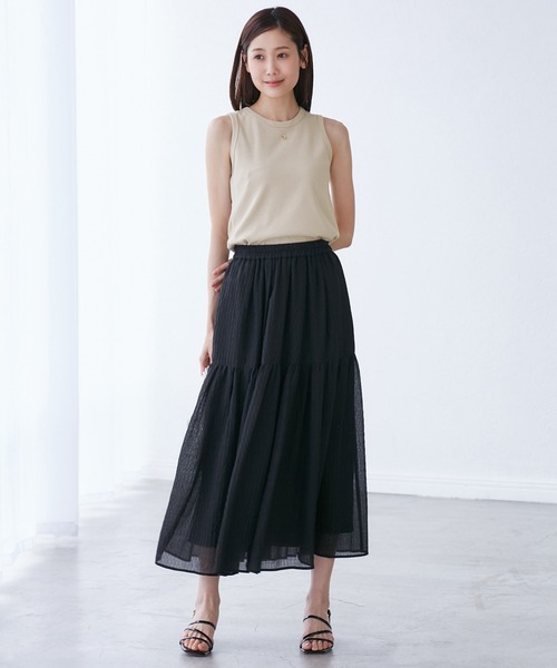 ROPE' PICNIC（ロペピクニック）の「アメスリタンクトップ（タンクトップ・レディース・ブラック/ベージュ/ホワイト・38）」の14枚目の写真