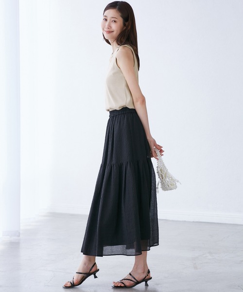 ROPE' PICNIC（ロペピクニック）の「アメスリタンクトップ（タンクトップ・レディース・ブラック/ベージュ/ホワイト・38）」の15枚目の写真