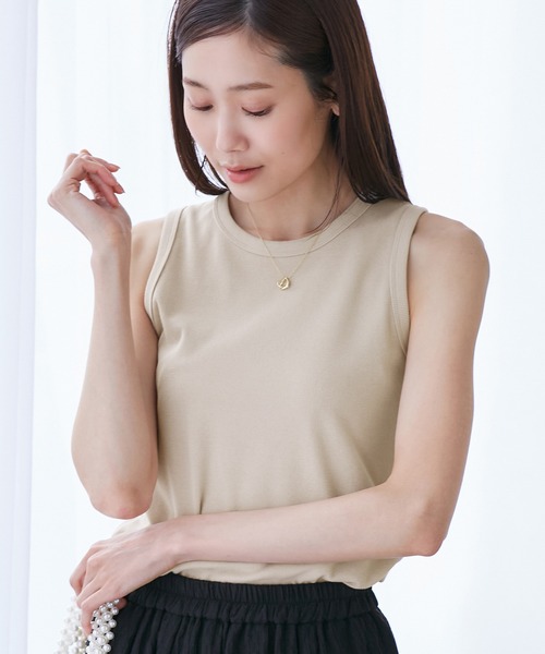 ROPE' PICNIC（ロペピクニック）の「アメスリタンクトップ（タンクトップ・レディース・ブラック/ベージュ/ホワイト・38）」の16枚目の写真