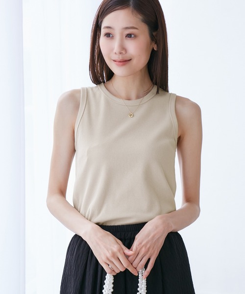 ROPE' PICNIC（ロペピクニック）の「アメスリタンクトップ（タンクトップ・レディース・ブラック/ベージュ/ホワイト・38）」の18枚目の写真