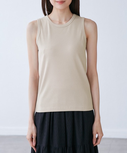 ROPE' PICNIC（ロペピクニック）の「アメスリタンクトップ（タンクトップ・レディース・ブラック/ベージュ/ホワイト・38）」の21枚目の写真