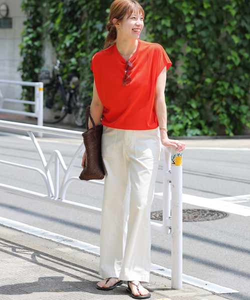 JOURNAL STANDARD relume(ジャーナルスタンダード レリューム)の「《追加3》接触冷感 / ウォッシャブルクールプルオーバー(ニット/セーター・レディース・レッド/ブラウン/ブラック/ライトグレー・FREE)」の16枚目の写真