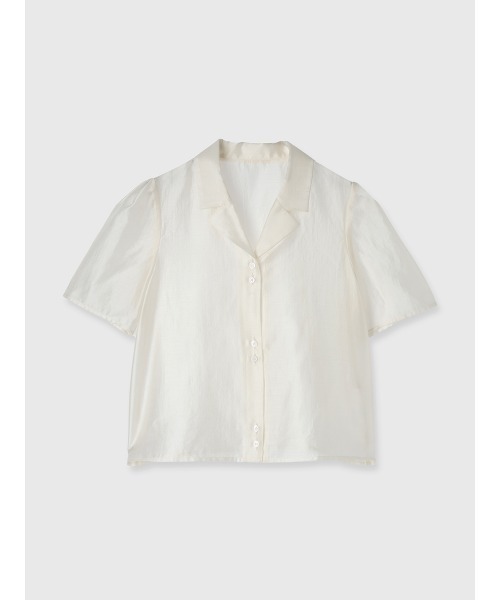 セール】オープンカラーシアーシャツ（シャツ/ブラウス）｜EIMY