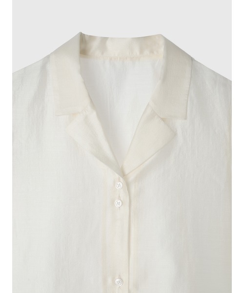 セール】オープンカラーシアーシャツ（シャツ/ブラウス）｜EIMY