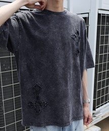 【82】スノーウォッシュ ヴィンテージテイスト ワッペンTシャツ  メンズ　レディース