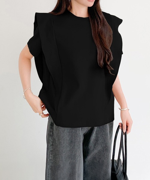 by LEGNA(バイレグナ)の「脱普通のTシャツ(Tシャツ/カットソー・レディース・ブラック/ホワイト系/ホワイト系1/ブラウン系1/グレー/グレー系/ブラック系/ホワイト/ブラック系1/グレー系1/モカ/ブラウン系/ホワイト系2/グレー系2/ブラウン系2/ブラック系2・FREE)」の8枚目の写真