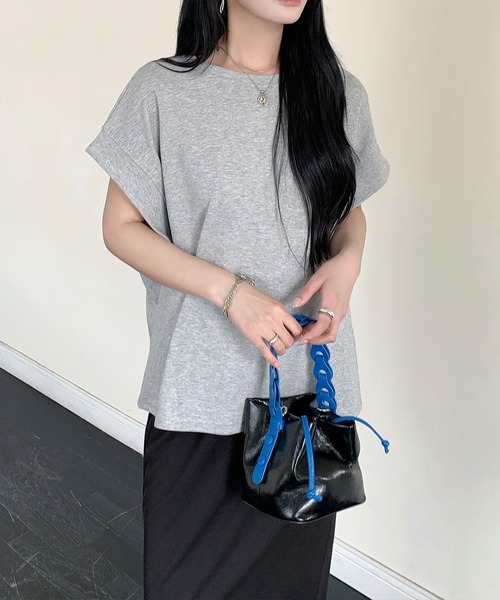 by LEGNA(バイレグナ)の「脱普通のTシャツ(Tシャツ/カットソー・レディース・ブラック/ホワイト系/ホワイト系1/ブラウン系1/グレー/グレー系/ブラック系/ホワイト/ブラック系1/グレー系1/モカ/ブラウン系/ホワイト系2/グレー系2/ブラウン系2/ブラック系2・FREE)」の10枚目の写真