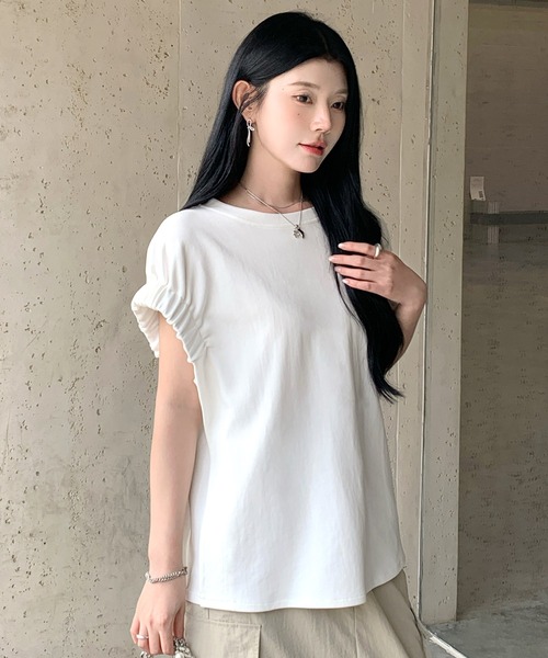 by LEGNA(バイレグナ)の「脱普通のTシャツ(Tシャツ/カットソー・レディース・ブラック/ホワイト系/ホワイト系1/ブラウン系1/グレー/グレー系/ブラック系/ホワイト/ブラック系1/グレー系1/モカ/ブラウン系/ホワイト系2/グレー系2/ブラウン系2/ブラック系2・FREE)」の17枚目の写真