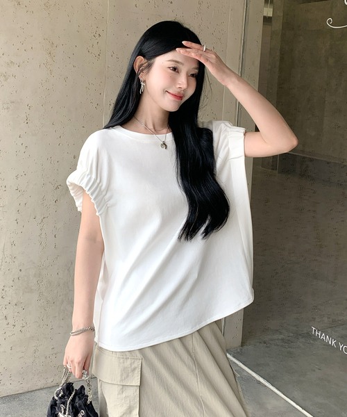 by LEGNA(バイレグナ)の「脱普通のTシャツ(Tシャツ/カットソー・レディース・ブラック/ホワイト系/ホワイト系1/ブラウン系1/グレー/グレー系/ブラック系/ホワイト/ブラック系1/グレー系1/モカ/ブラウン系/ホワイト系2/グレー系2/ブラウン系2/ブラック系2・FREE)」の18枚目の写真