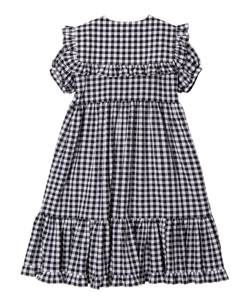 PUNYUS（プニュズ）の「ギンガムチェックフリルワンピース（ワンピース・レディース・レッド/ブラック/サックスブルー・1/2/3/4）」の20枚目の写真