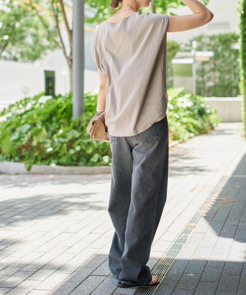 スピックアンドスパン　汗染み防止　コクーンシルエットTシャツ　新品　spick 汗ジミ防止 / コクーンシルエットTシャツ（Tシャツ／カットソー