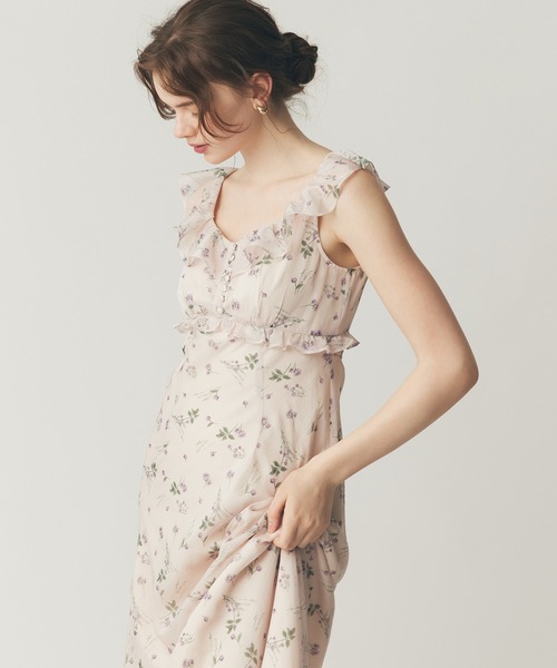 DEICY(デイシー)の「シアーシフォンフラワーワンピース(ワンピース・レディース・ピンク/アイボリー・1/0)」の13枚目の写真